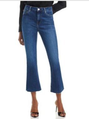 FRAME Jeans Women 28 Blue Le Crop Mini Boot Dark Wash Bootcut Stretch Minimalist